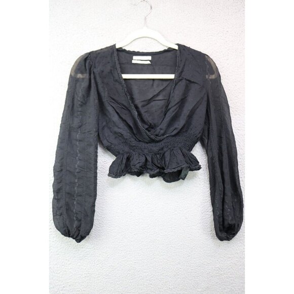 Urban Outfitters Long Puff Sleeve Sheer Top-Size XS/TP-Whimsigoth - Picture 1 of 9
